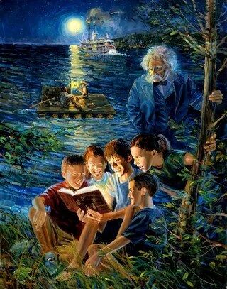 'Light Up Your Mind' Painting by Larry C. Winborg 39.5" x 29.5" Framed #103694