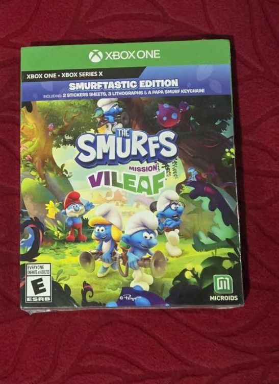New Unopened Smurfs Vileaf Mission for Xbox One! Trades considered!