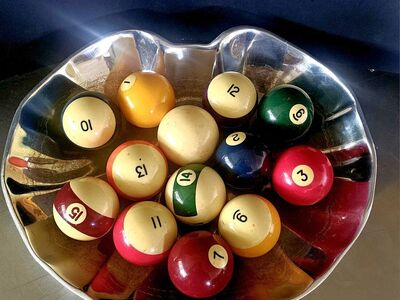 13 Older Vntg Billiard Set