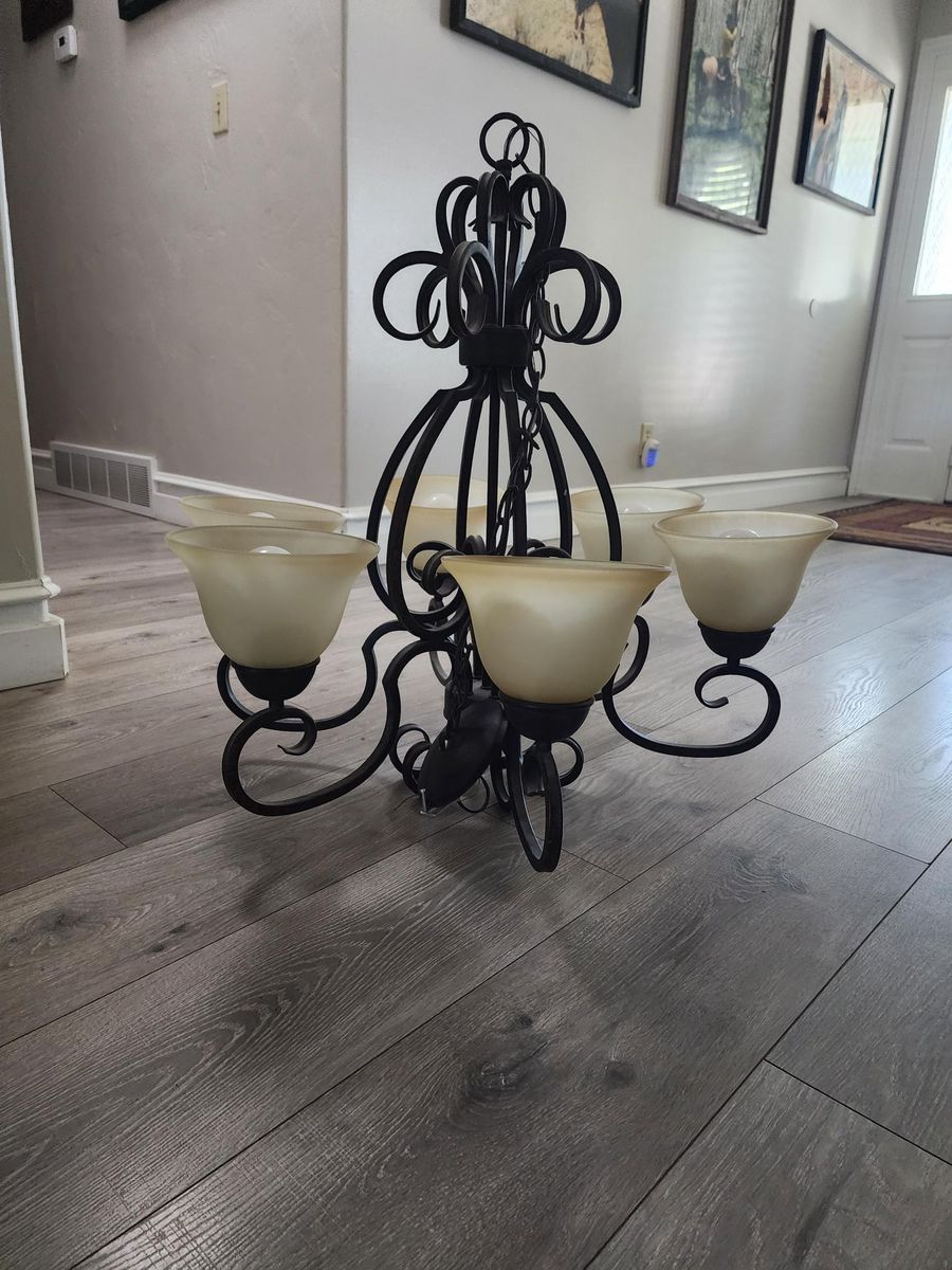 Rubbed Bronze Chandelier