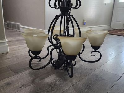 Rubbed Bronze Chandelier