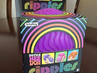 Schylling Super NeeDoh Ripples Stress Ball Fidget Toy - New in Box, Purple