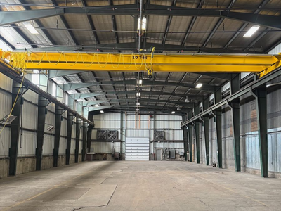 Brand New 10 Ton Bridge Crane- 9,760 SF Warehouse with Drive Through Bay- 480 Volt Power