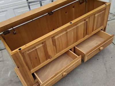 large cedar hope chest/double dicker