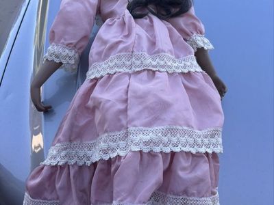 Vintage Porcelain Doll 24" Pink Dress limited edition 26/500