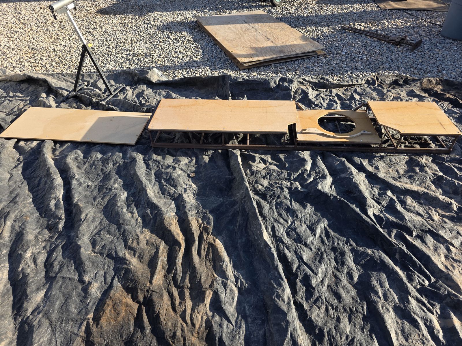 Sliding miter saw work table