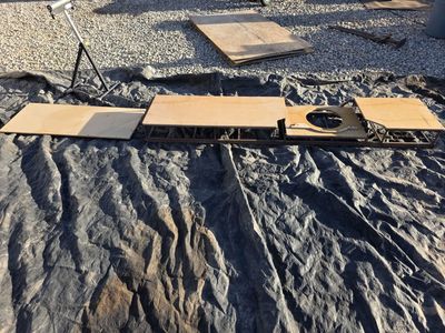 Sliding miter saw work table