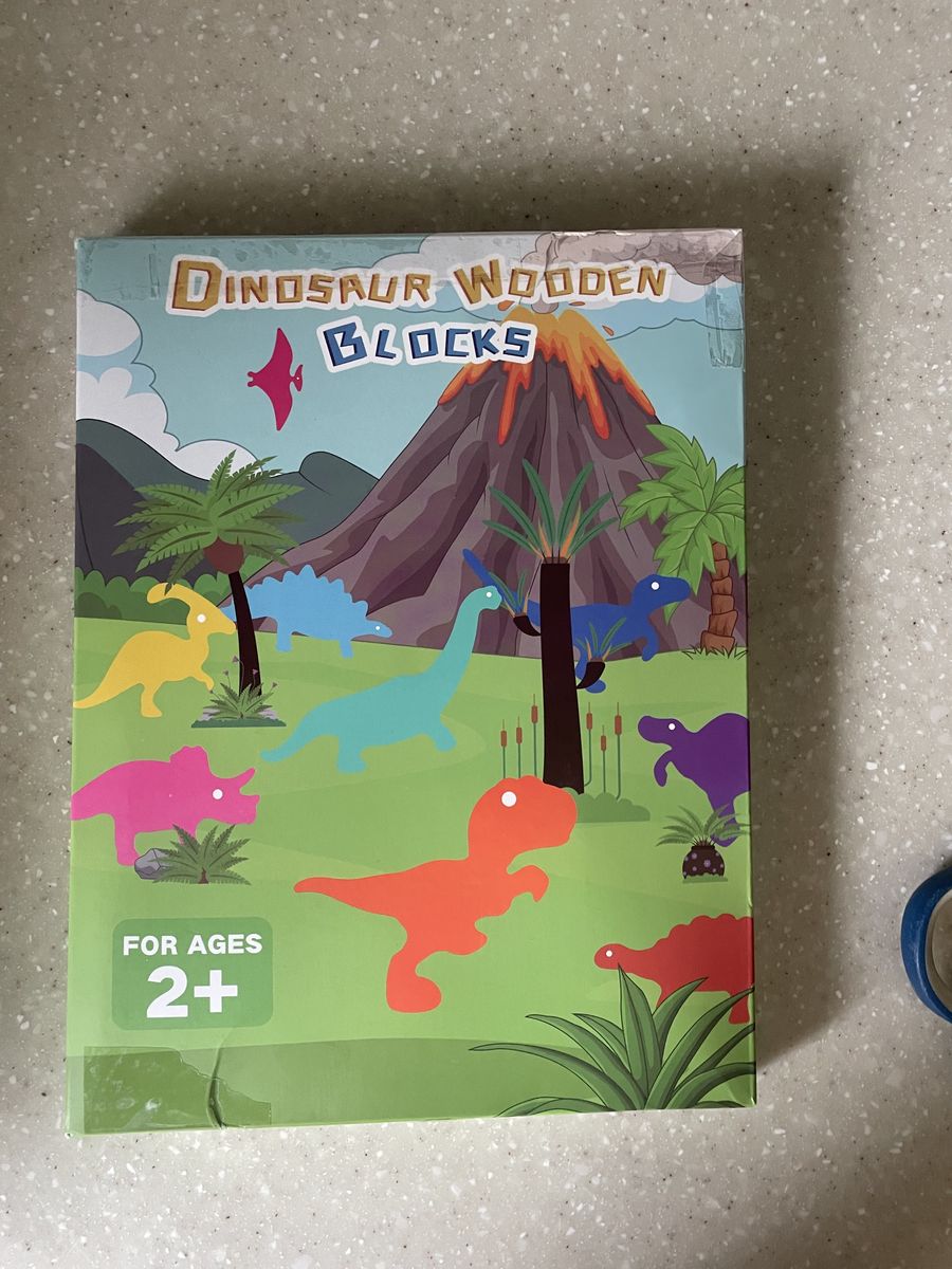 Dinosaur Themed Wooden Building Blocks