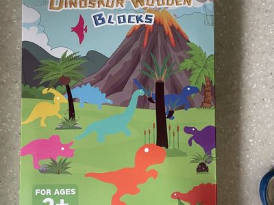 Dinosaur Themed Wooden Building Blocks