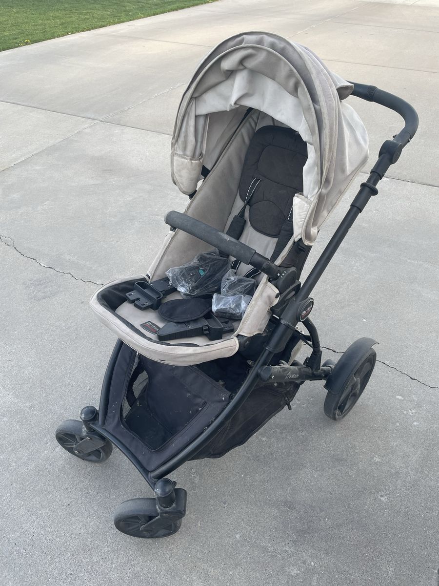 Britax B-Ready Stroller - Multi-Terrain, Adjustable Handlebar, Black/Tan