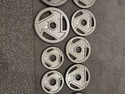 CAP Barbell Olympic Grip Weight Plates Set with Storage Rack