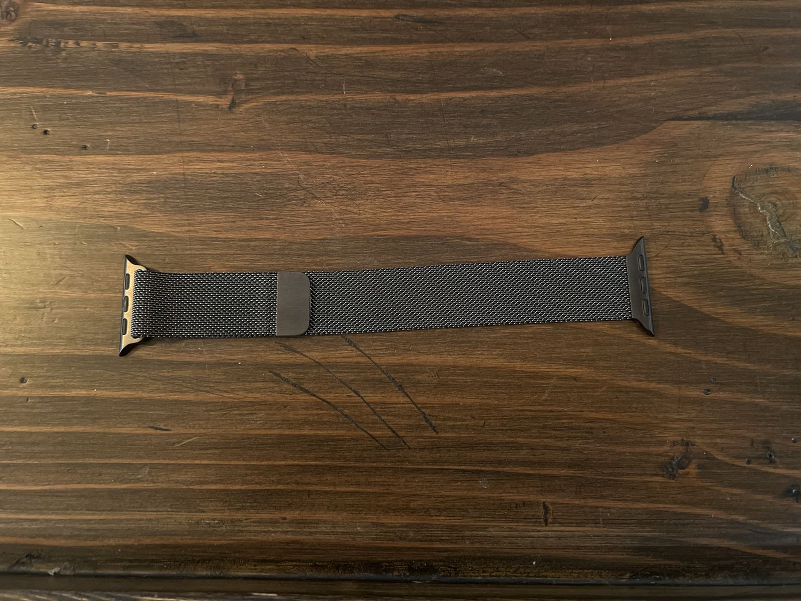 Magnetic Stainless Steel Milanese Loop Band for Apple Watch - Black