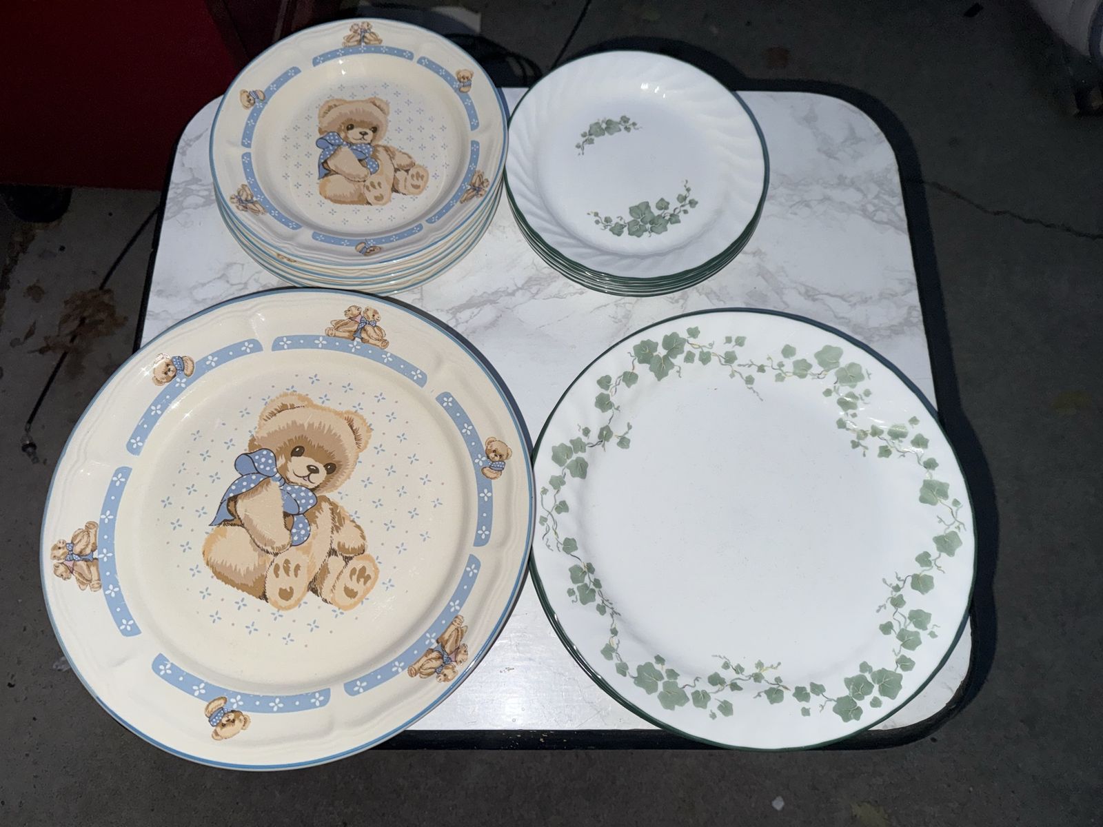 20  Tienshan and Corelle vintage Kitchen Plates