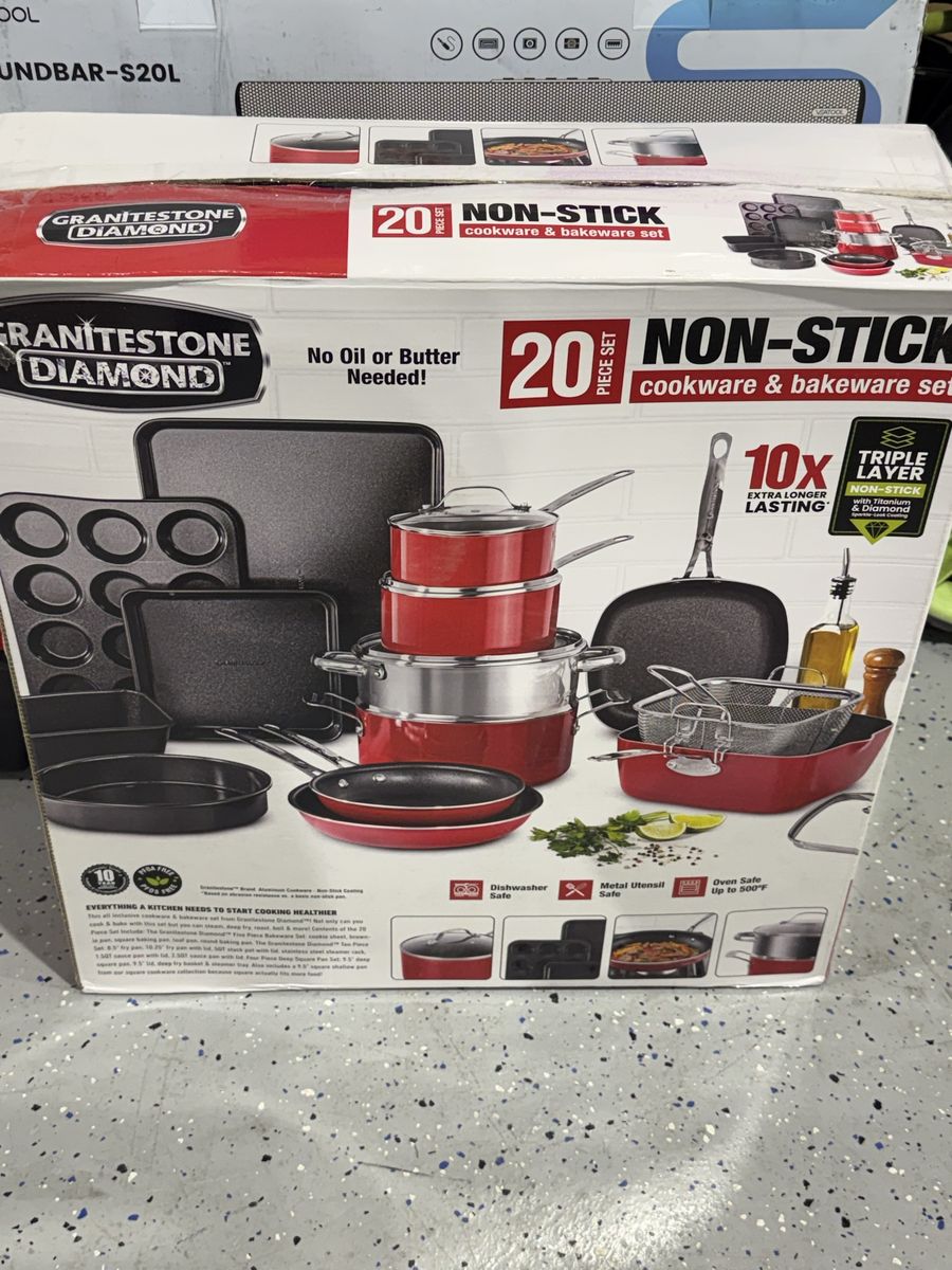Granitestone diamond 20/ct cookware/ bakeware set