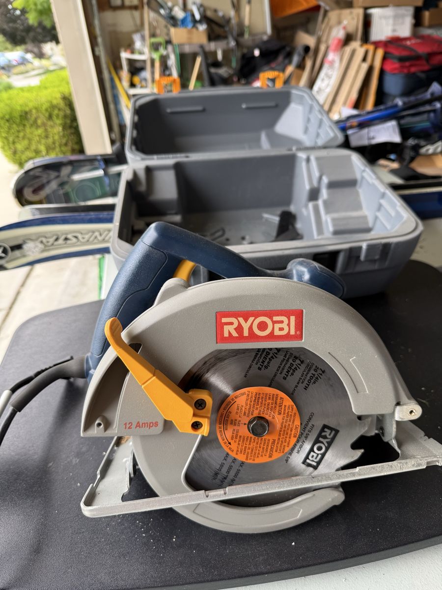 RYOBI CSB121 7-1/4 in. 12 Amp Corded Circular Saw with Case and Manual