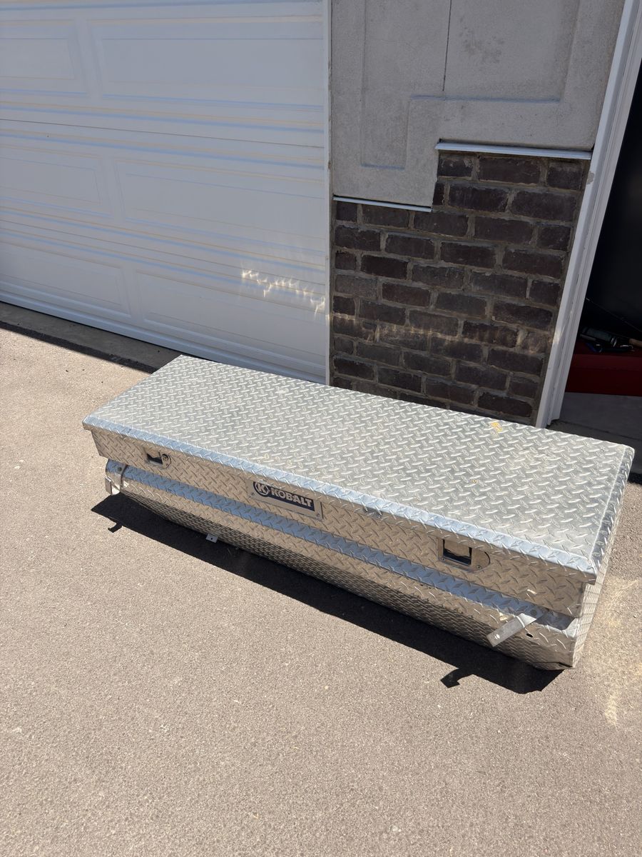 Kobalt Diamond Plate Aluminum Truck Tool Box - Used, Durable Storage Solution