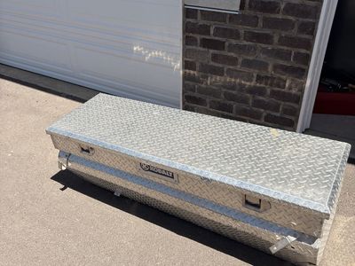 Kobalt Diamond Plate Aluminum Truck Tool Box - Used, Durable Storage Solution