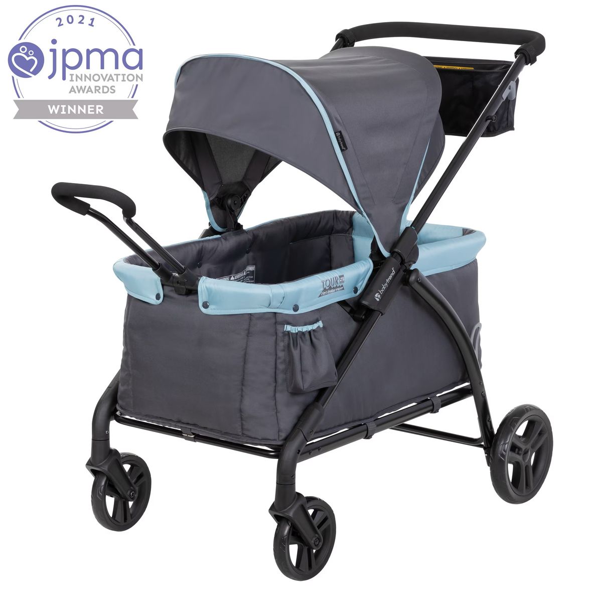 Brand New Baby Trend Tour LTE 2-in-1 Wagon Stroller, Compact Fold, Blue