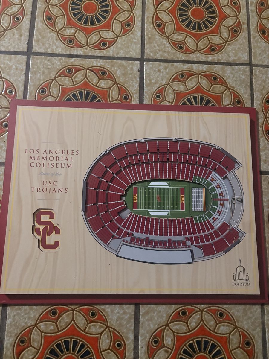 USC Trojans Los Angeles Memorial Coliseum 3D Stadium Wall Art Display