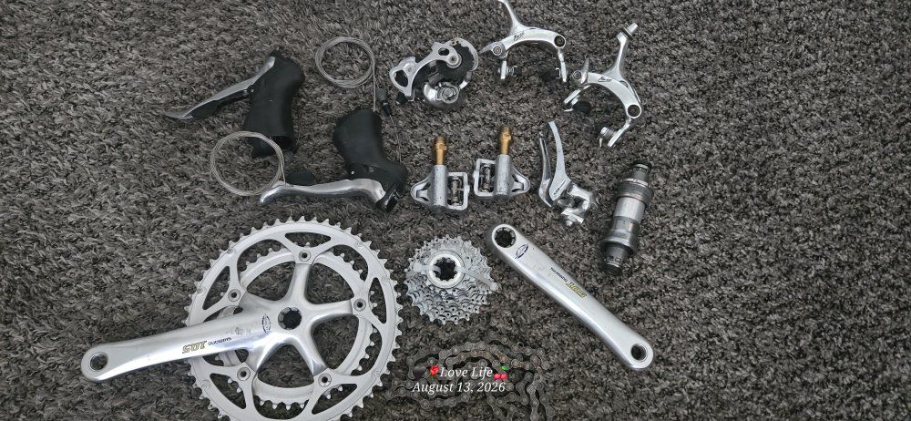 Shimano 105 Vintage Road Bike Groupset Parts - Crankset, Shifters, Derailleurs & Forté Brakes