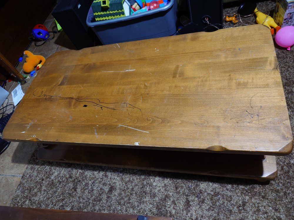 Sturdy Wood TV Stand