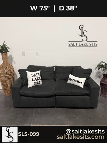 Charcoal Cloud Loveseat