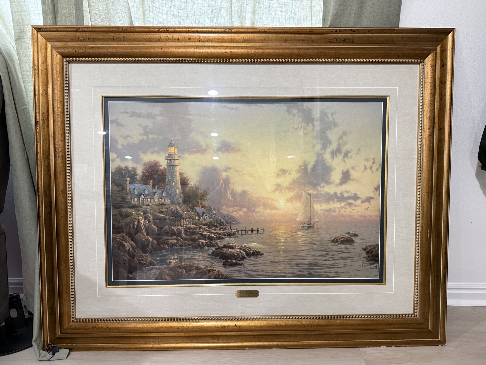 Huge Thomas kinkade LE Signed Print framed