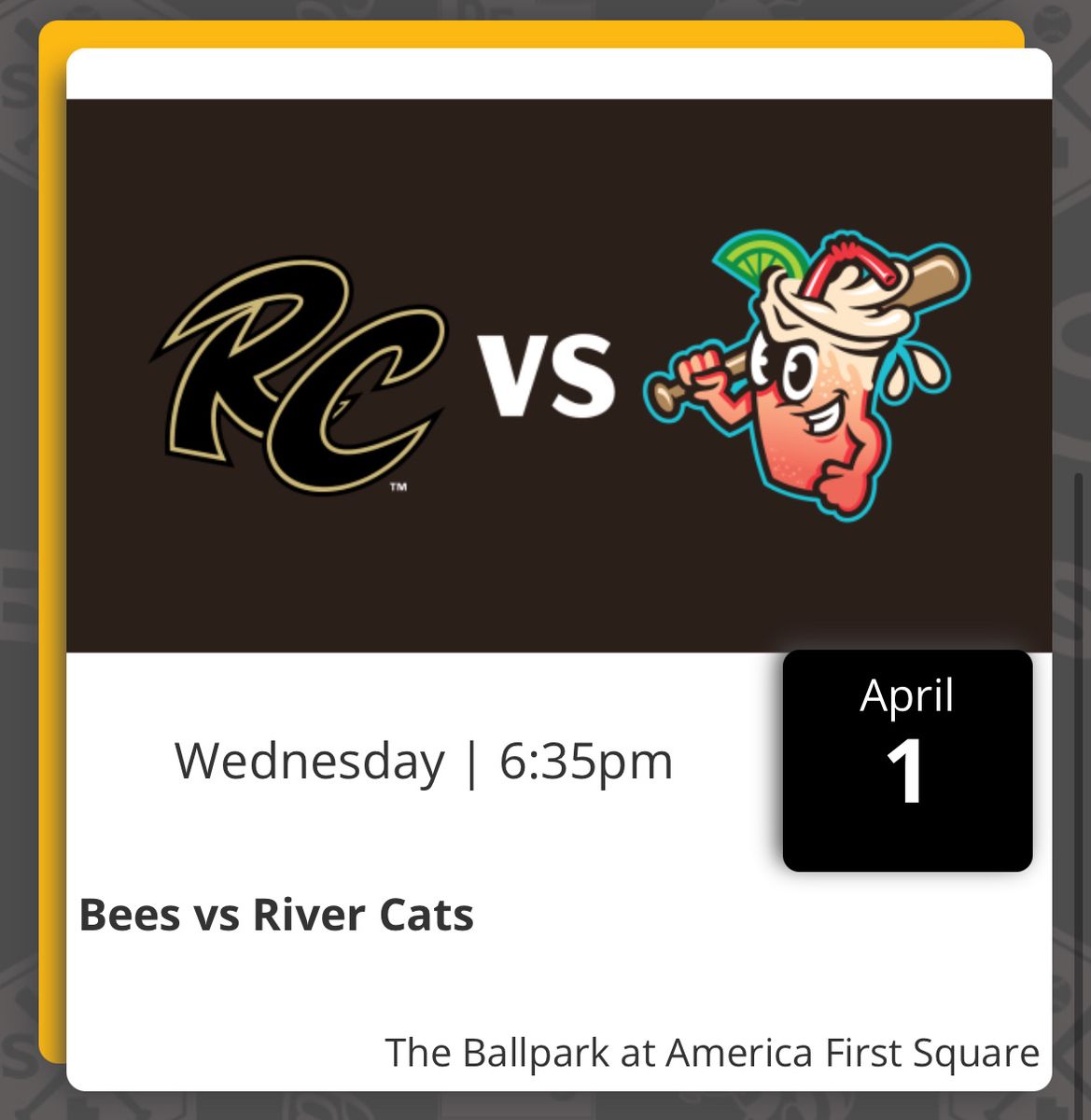 Salt Lake Bees vs River Cats OPENER!!
