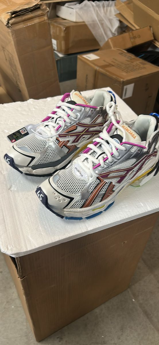 Balenciaga Runner Metallic Multicolored Mesh Sneakers Size 45 EU
