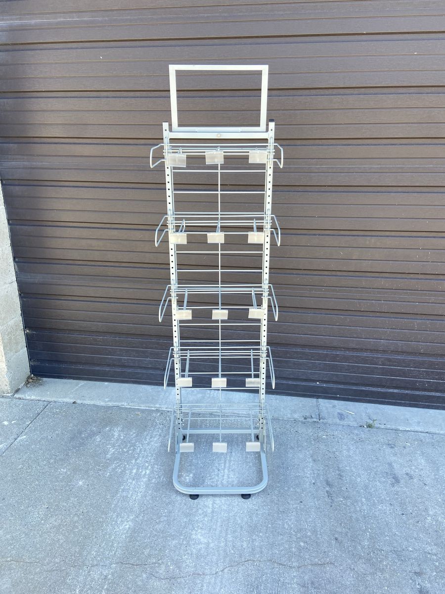 This metal floor display stand