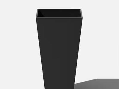 Veradek Midland 26" Tall Tapered Square Planter Black Outdoor/Indoor