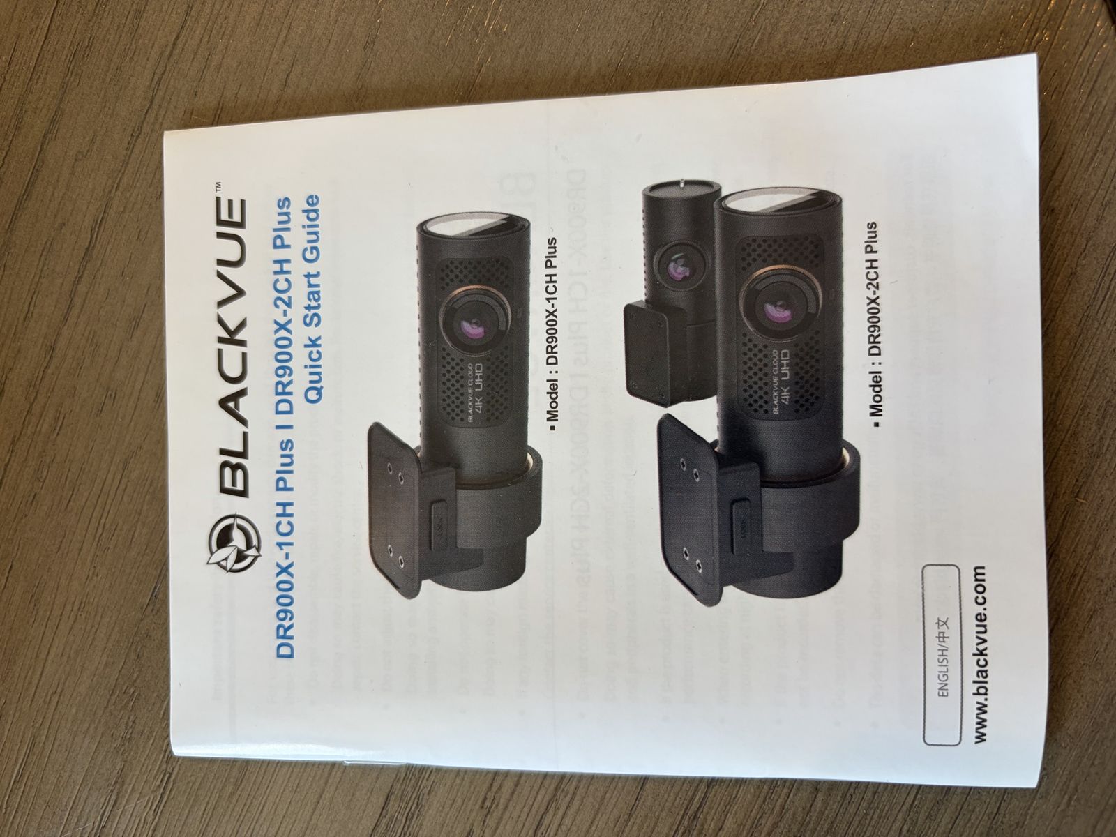 BlackVue DR900X-2CH Plus 4K UHD Dual Channel Dash Cam System in Box