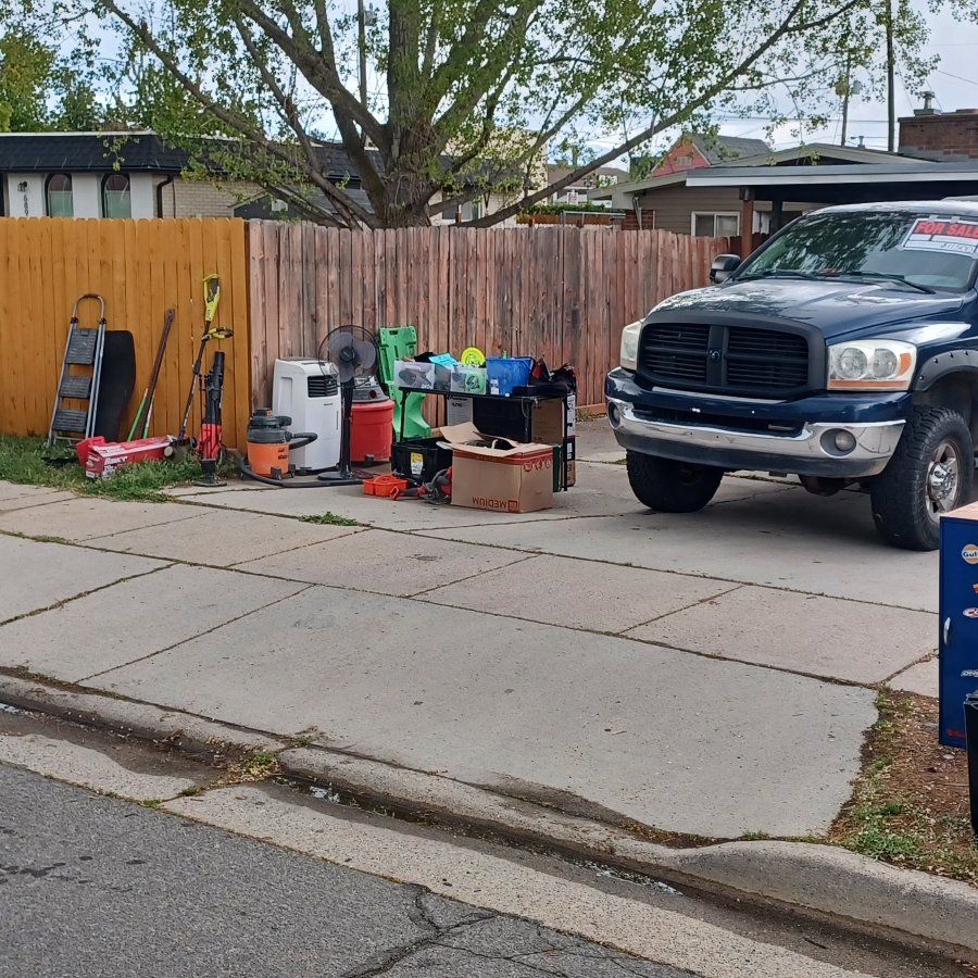yard sale random tools camping and yard equipment