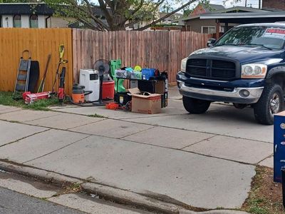 yard sale random tools camping and yard equipment