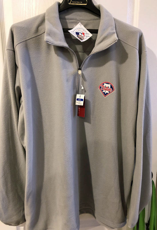 PHILADELPHIA PHILLIES Frost Fleece Quarter Zip Pullover Shirt Jacket XL