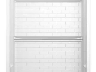 60" x 32" Tile Shower Wall Shower Surround w/ Built-in Shaving Ledges