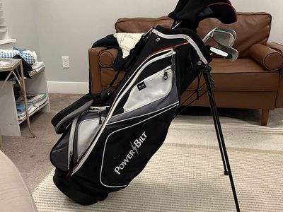 PowerBilt Golf Club Set with Stand Bag, Drivers, Hybrids, Irons, and Putter