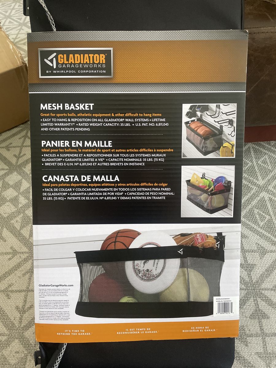 Gladiator Garageworks Mesh Basket 13 X 24 X 12