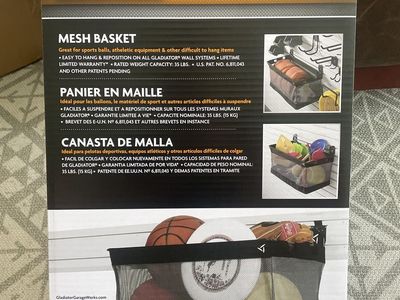Gladiator Garageworks Mesh Basket 13 X 24 X 12