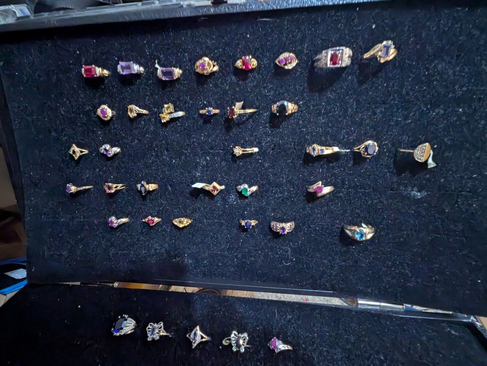 BUY SOLID GOLD RINGS AT TODAY'S SPOT GOLD VALUE .GENUINE GEMSTONES AND DIAMOND ACCENTS $10 TO $25 EXTRA PER RING