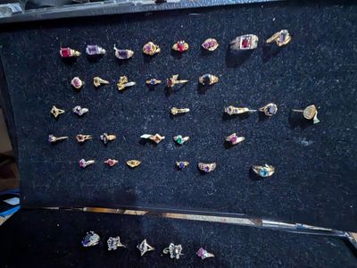 BUY SOLID GOLD RINGS AT TODAY'S SPOT GOLD VALUE .GENUINE GEMSTONES AND DIAMOND ACCENTS $10 TO $25 EXTRA PER RING