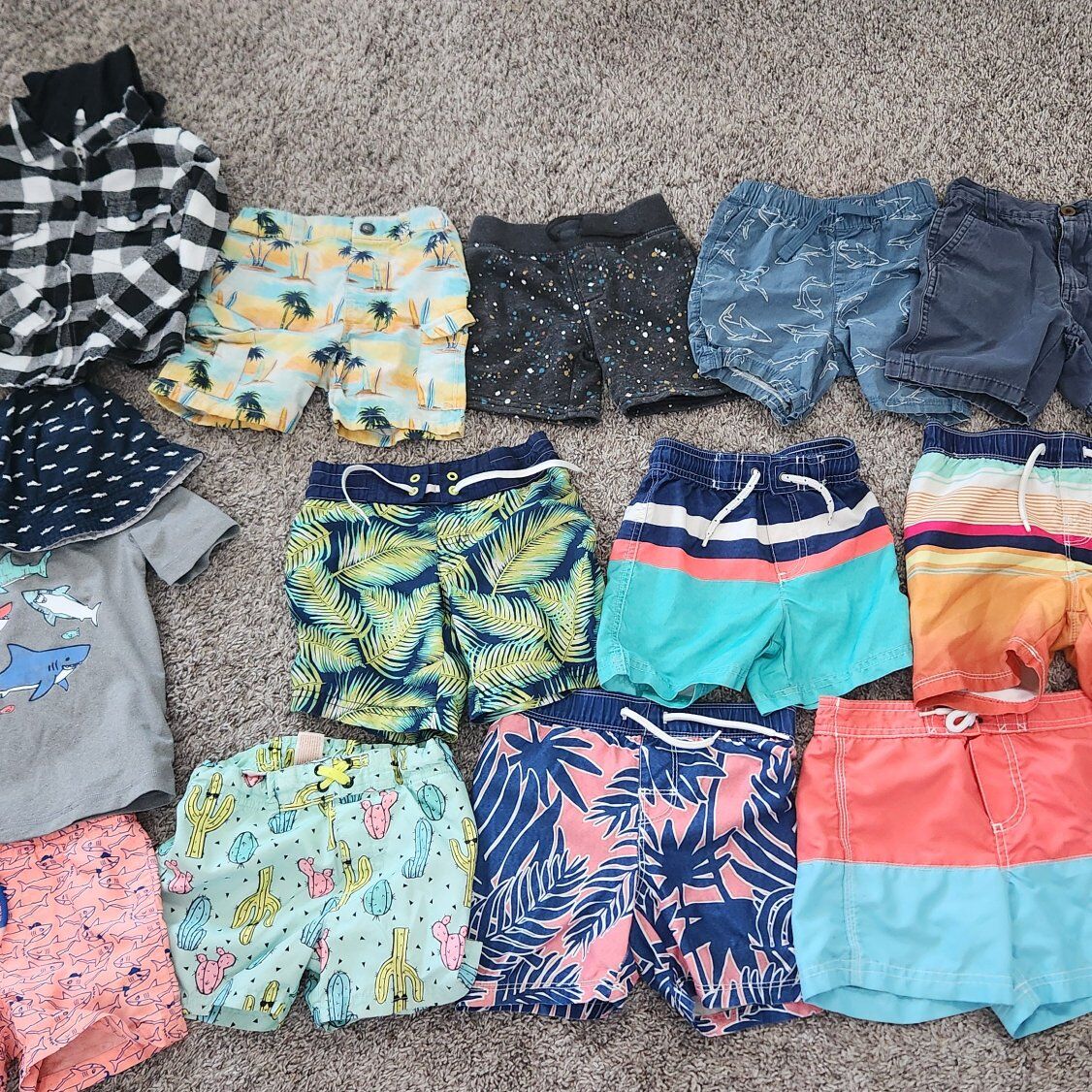Boys 18 mo - 2T shorts, swim suit lot