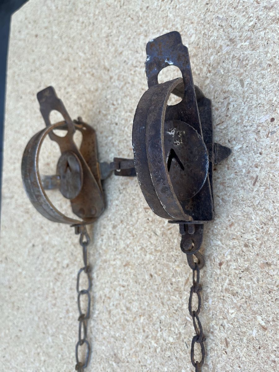 Rustic and Vintage- Matching Set of Small Animal Traps- Great Display Items