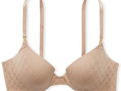 New! 44D VERY SEXY Icon by Victoria's Secret Push-Up Demi Bra Praline Plunge Signature Nude