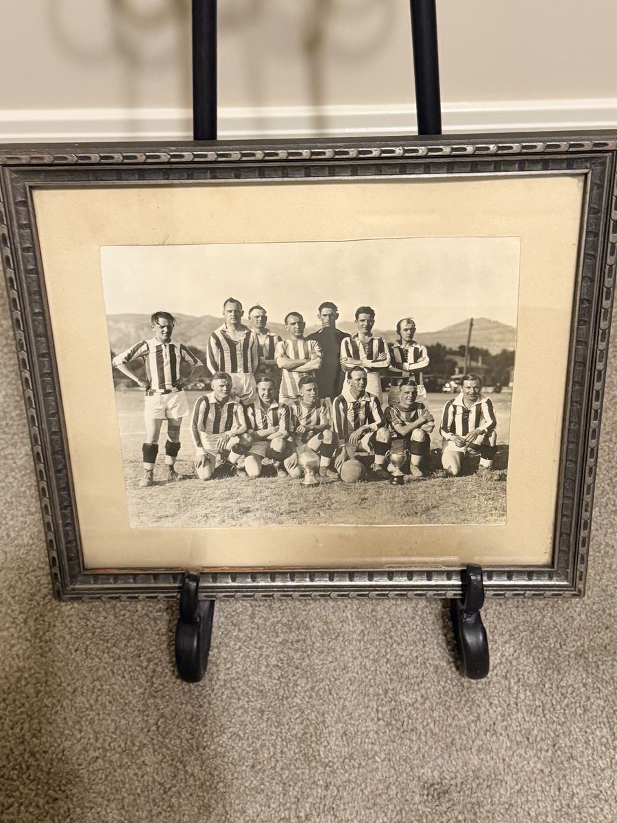 Vintage Framed Soccer Team Photograph Approximately 1930’s