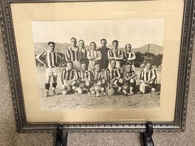 Vintage Framed Soccer Team Photograph Approximately 1930’s