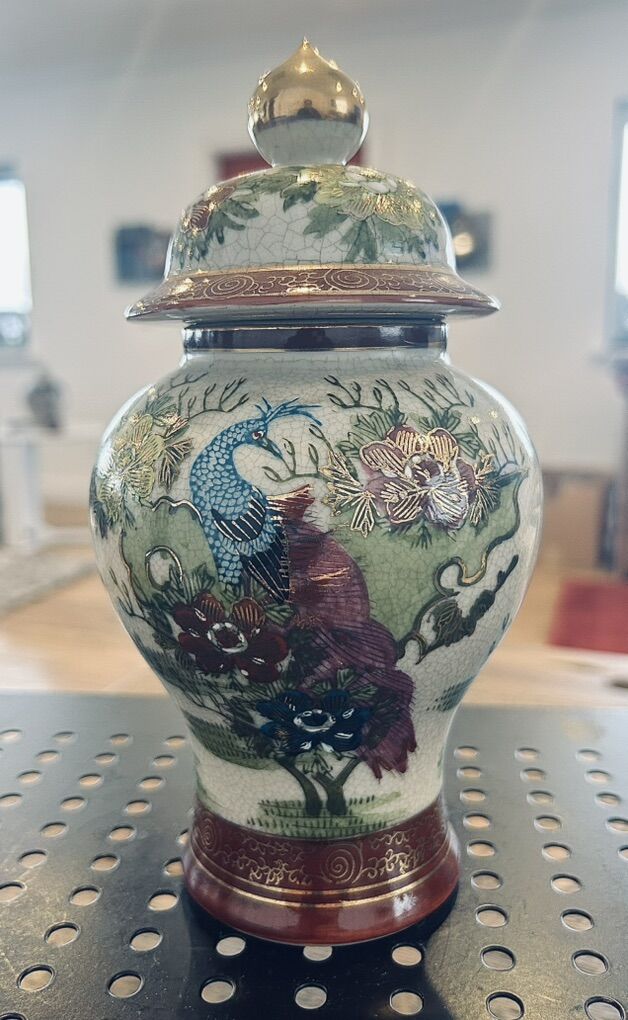 Vintage Japanese Satsuma Porcelain Ginger Jar