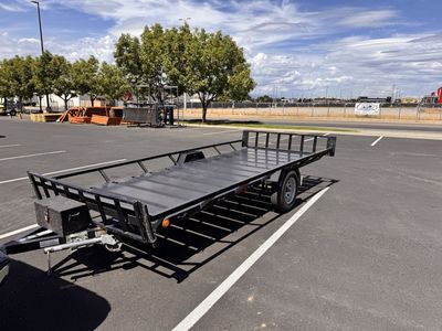 Black Echo Utility Trailer with Side Rails and Tongue Box 14’