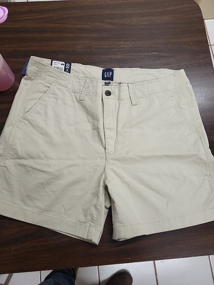 GAP Women's Size 14 Khaki Shorts - Turtledove Flat Front Chino NWT MSRP $49.95