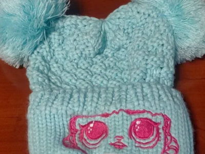 GIRLS - LOL Surprise Pom Pom Knit Beanie Hat Kids Teal Small Exclusive